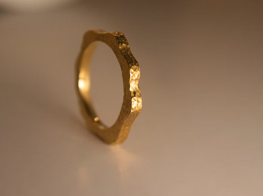 Ocean Hammered Ring -30%